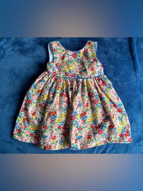 Ralph Lauren Floral Dress in White, Red, Yellow, Blue, Green